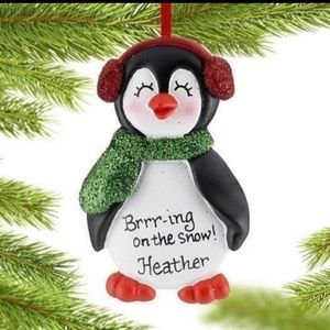PORCELAIN RESIN PENGUIN DIY ORNAMENT LIMITED EDITION 2017 BNWT SO